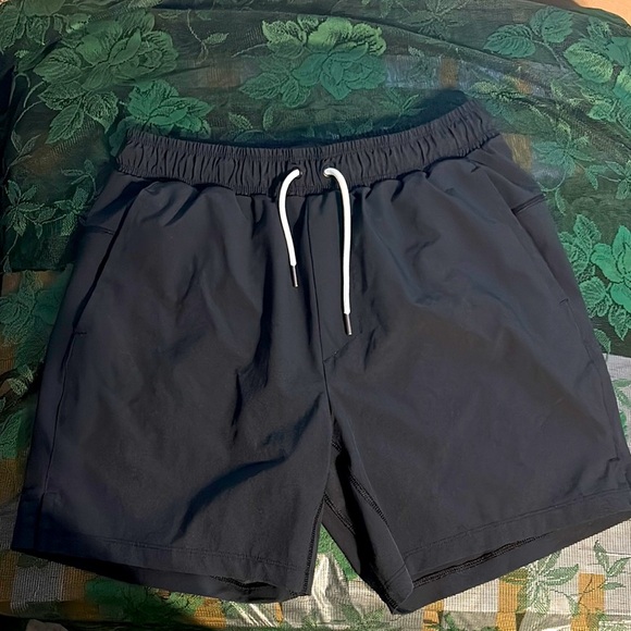 Black Athletic Shorts with Drawstring - Picture 1 of 3